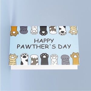 Happy Pawther's Day Card - Fathers Day Cat Dad